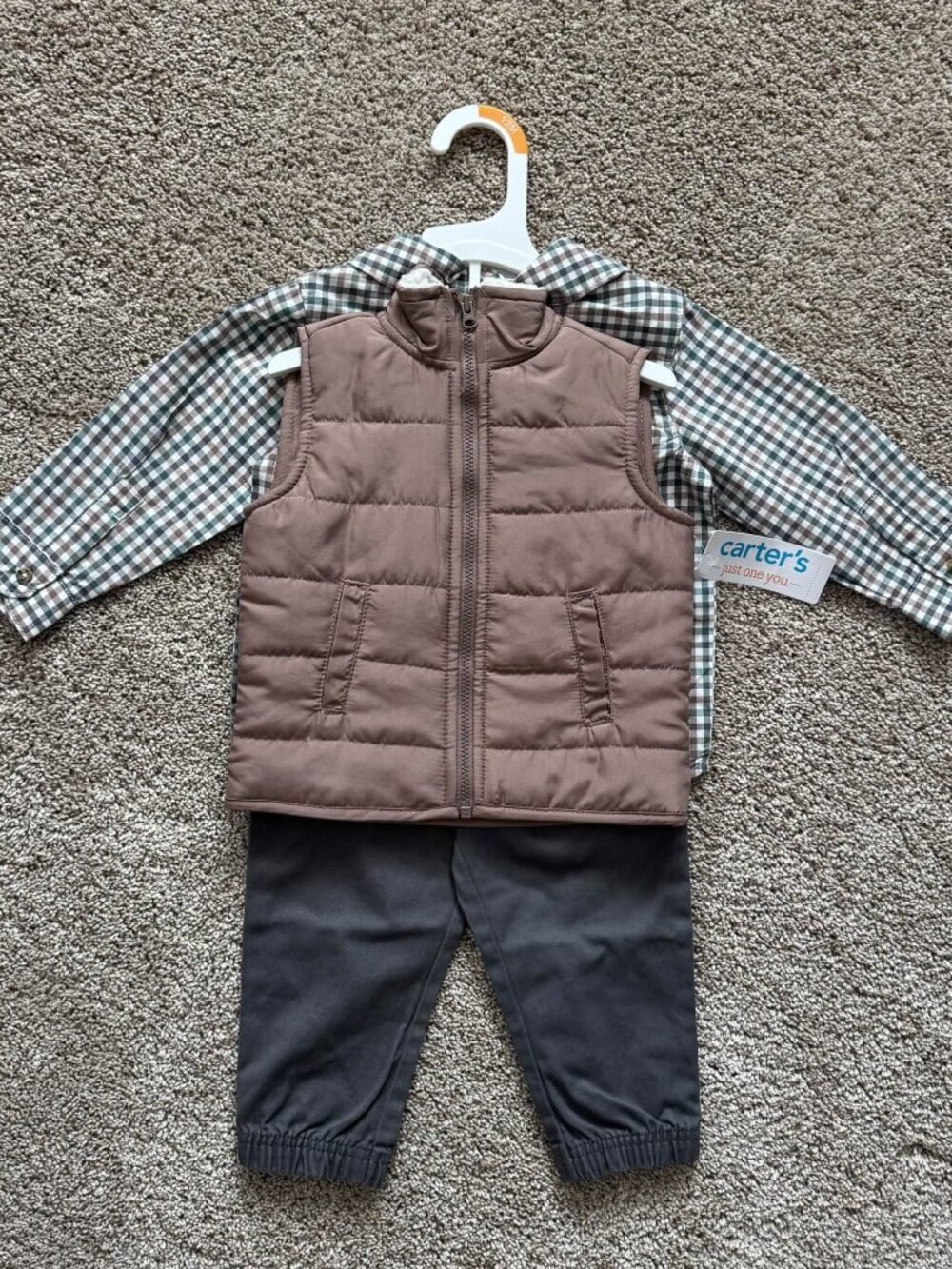 NWT Carter's 3-Piece Set with Sherpa Lined Vest (12 Months)